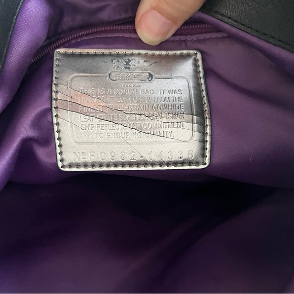 Coach Black Madison Maggie Leather Shoulder Bag with Silver Hardware - Picture 9 of 11